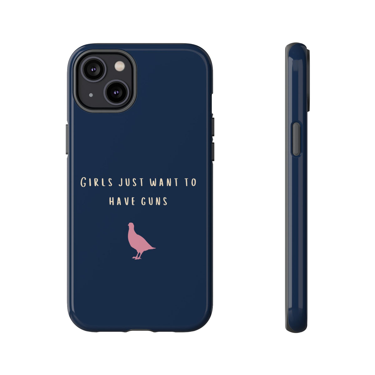 Navy & Pink 'Girls Just Want To Have Guns' Case (Partridge)