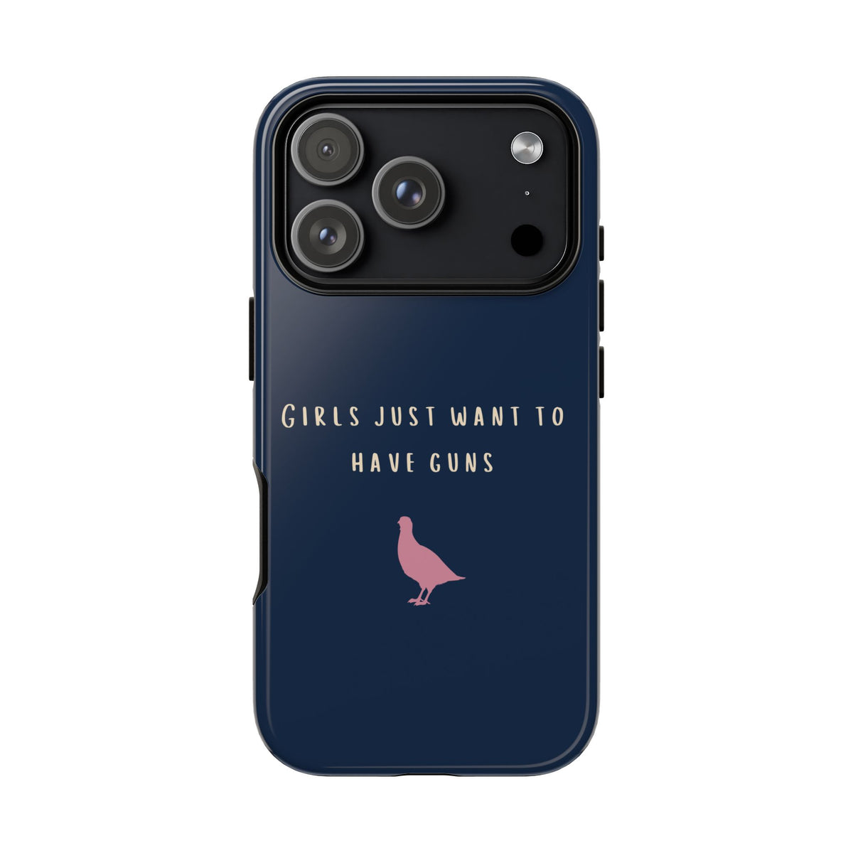 Navy & Pink 'Girls Just Want To Have Guns' Case (Partridge)