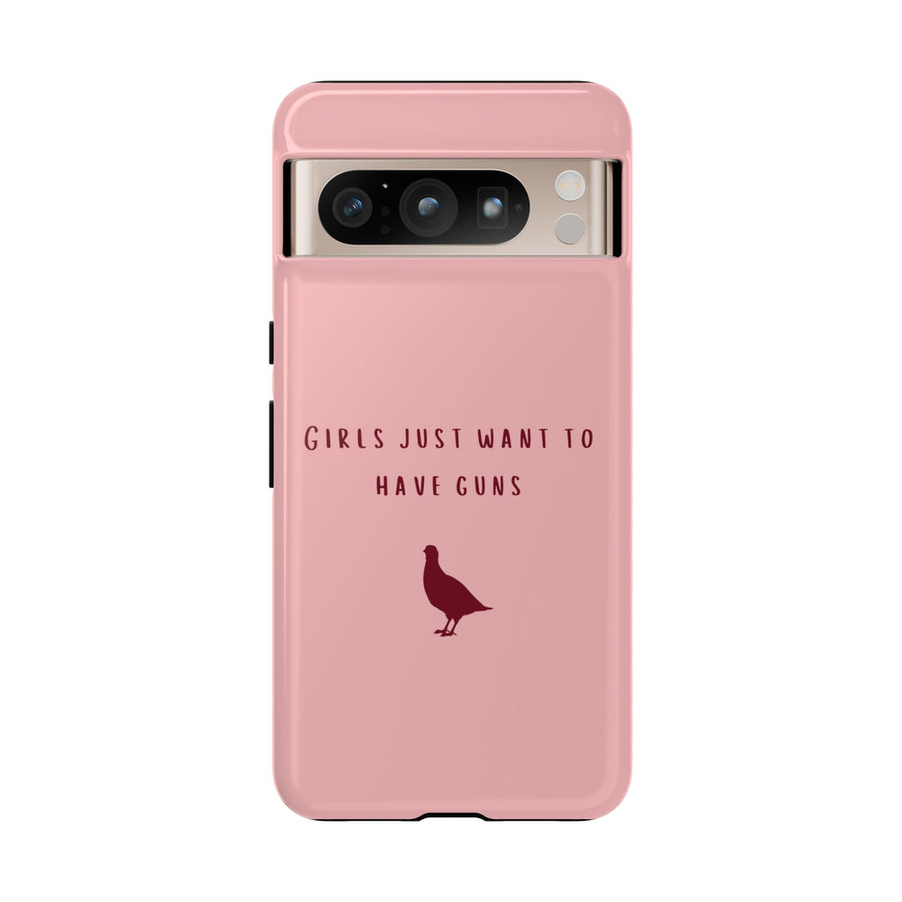 Pink & Burgundy 'Girls Just Want To Have Guns' Case (Partridge)