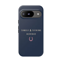 Navy & Pink 'Single & Seeking Acreage' Case