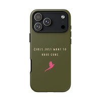 Green & Pink 'Girls Just Want To Have Guns' Case (Pheasant)