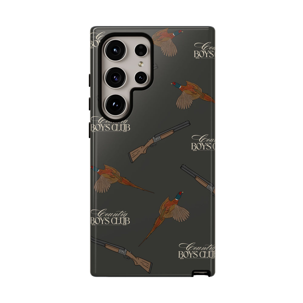 Charcoal 'Boys Pheasants & Shotguns' Case  | CBC x Country Cases