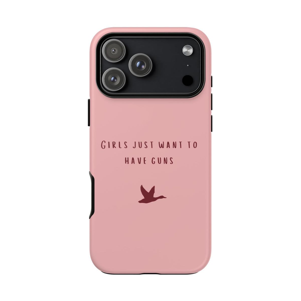 Pink & Burgundy 'Girls Just Want To Have Guns' Case (Mallard)
