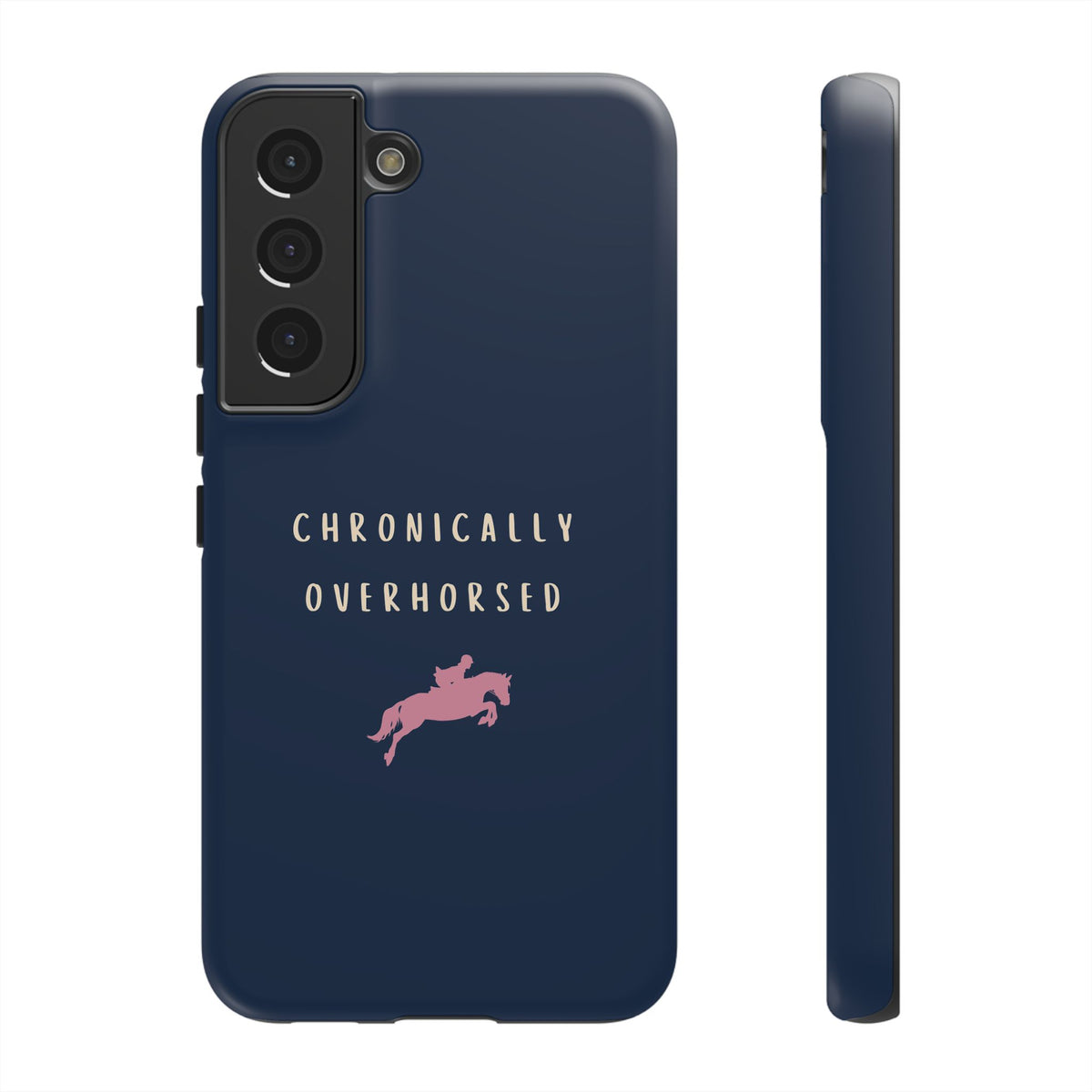 Navy & Pink "Chronically Overhorsed" Case