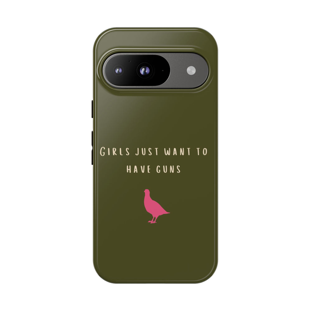 Green & Pink 'Girls Just Want To Have Guns' Case (Partridge)