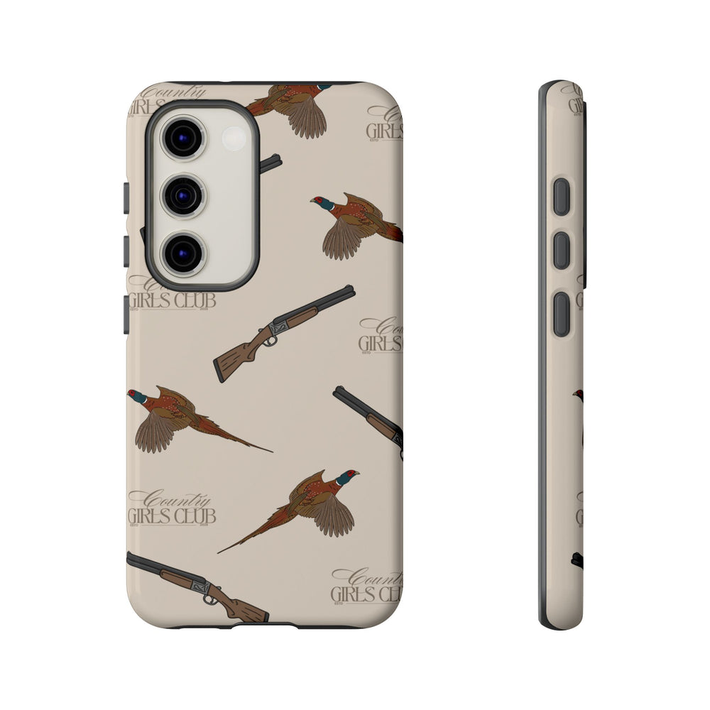 Beige 'Girls Pheasants & Shotguns' Case  | CGC x Country Cases