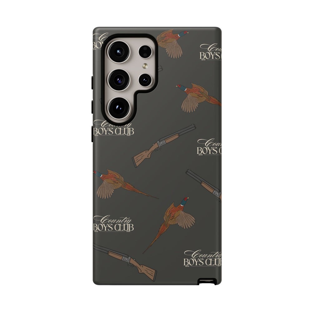 Charcoal 'Boys Pheasants & Shotguns' Case  | CBC x Country Cases