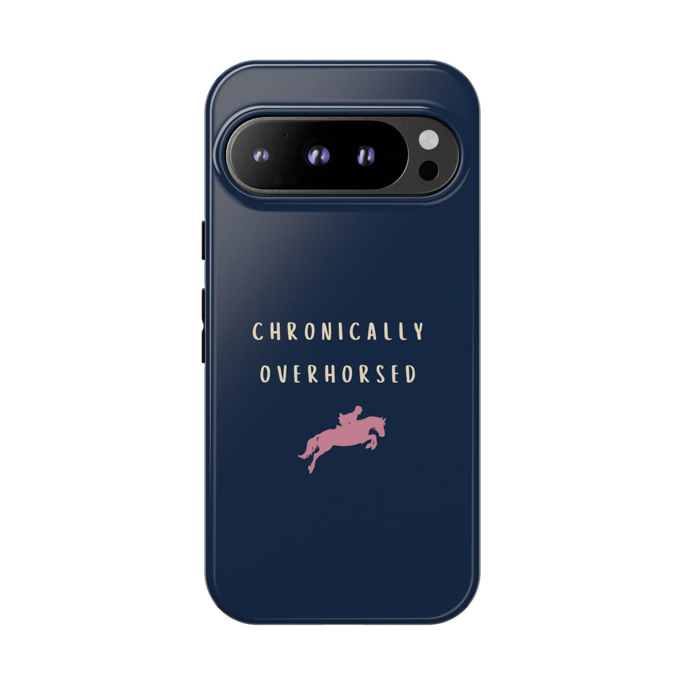 Navy & Pink "Chronically Overhorsed" Case