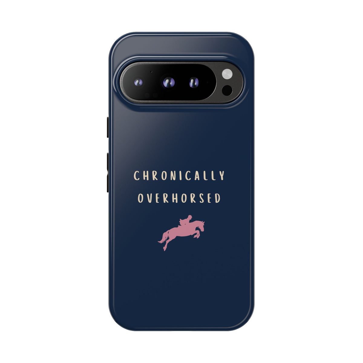 Navy & Pink "Chronically Overhorsed" Case