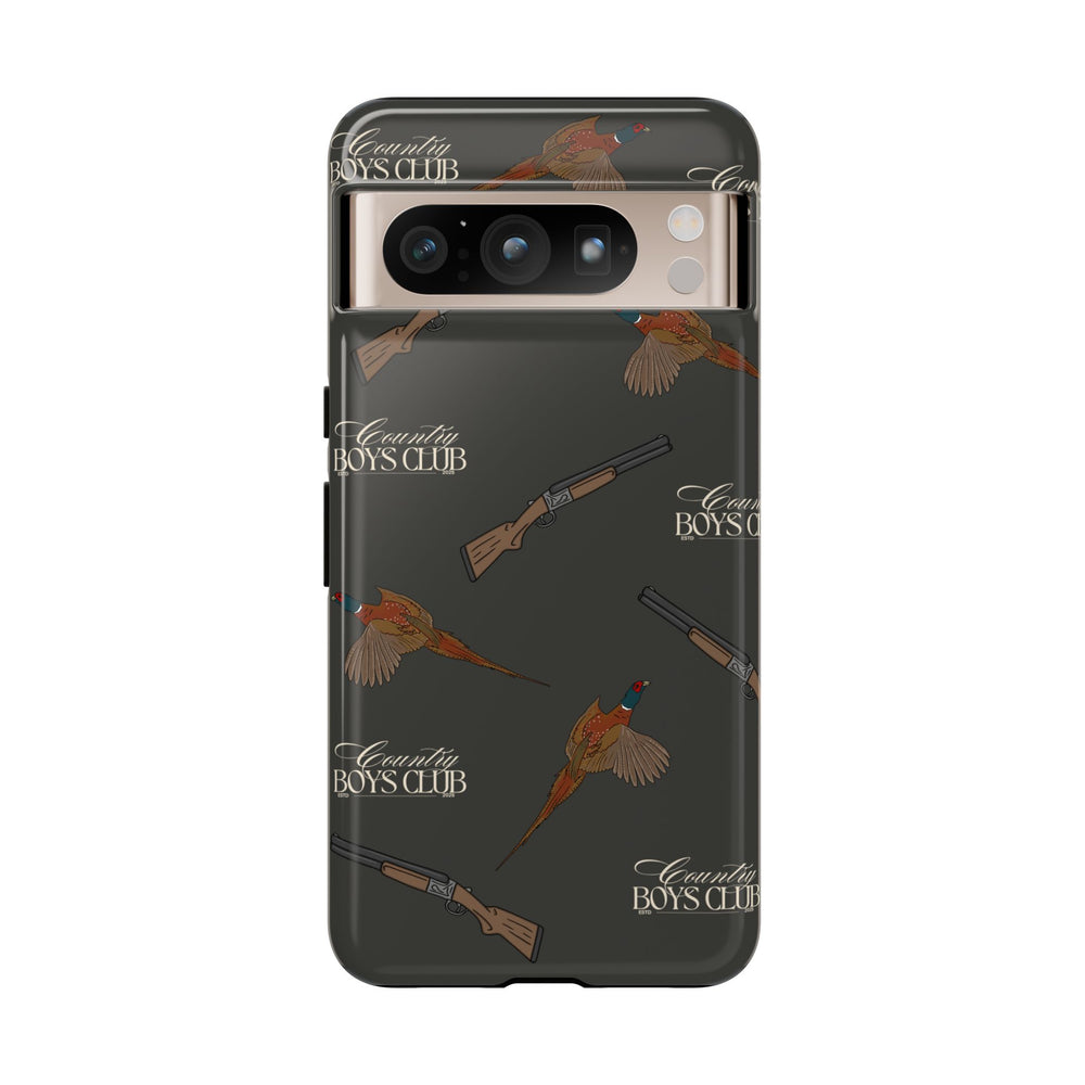 Charcoal 'Boys Pheasants & Shotguns' Case  | CBC x Country Cases