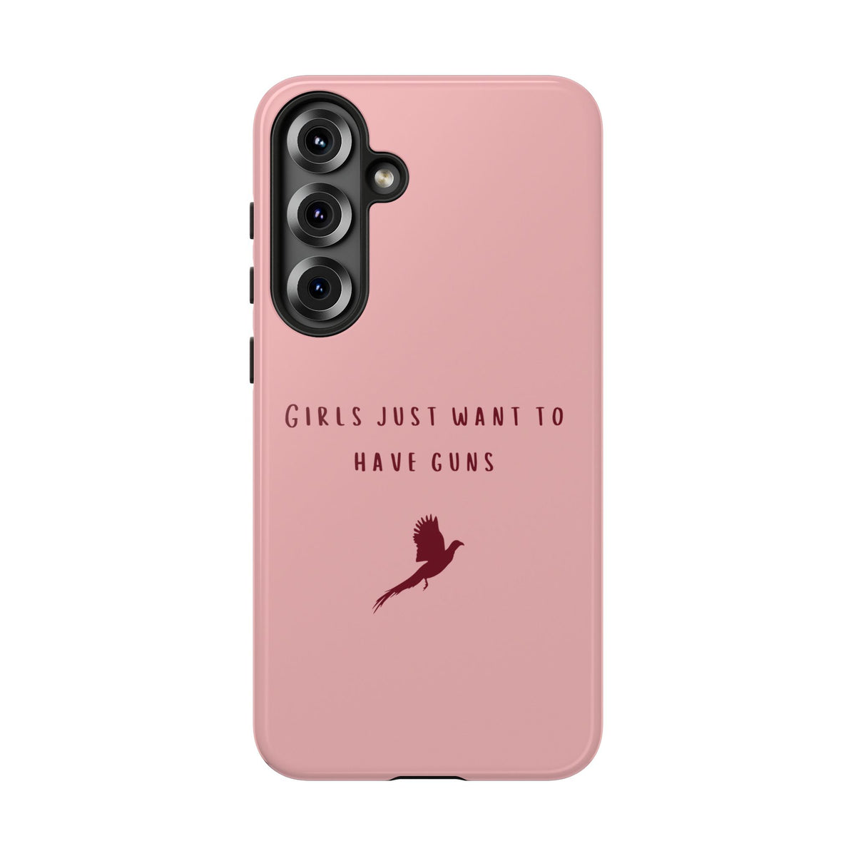 Pink & Burgundy 'Girls Just Want To Have Guns' Case (Pheasant)