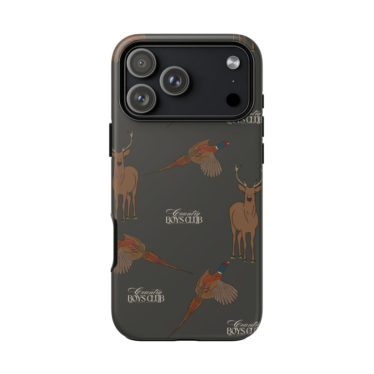 Charcoal 'Boys Stags & Pheasants' Case  | CBC x Country Cases