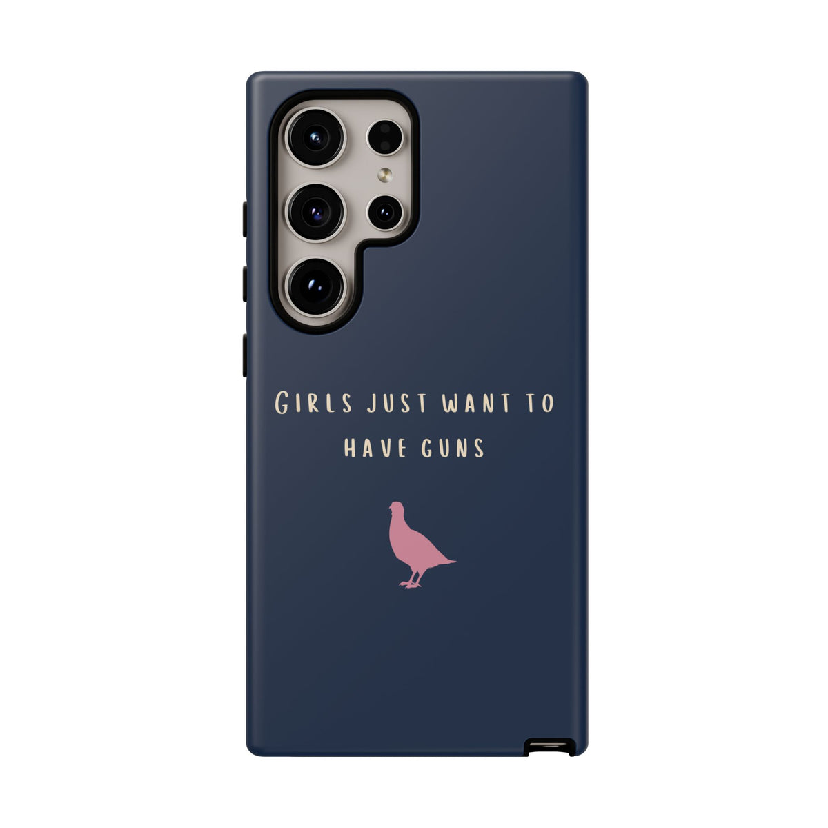 Navy & Pink 'Girls Just Want To Have Guns' Case (Partridge)