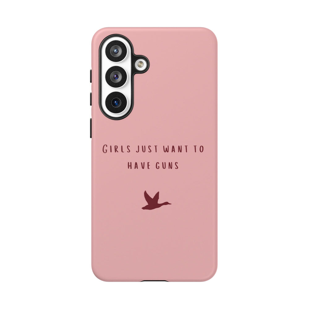 Pink & Burgundy 'Girls Just Want To Have Guns' Case (Mallard)