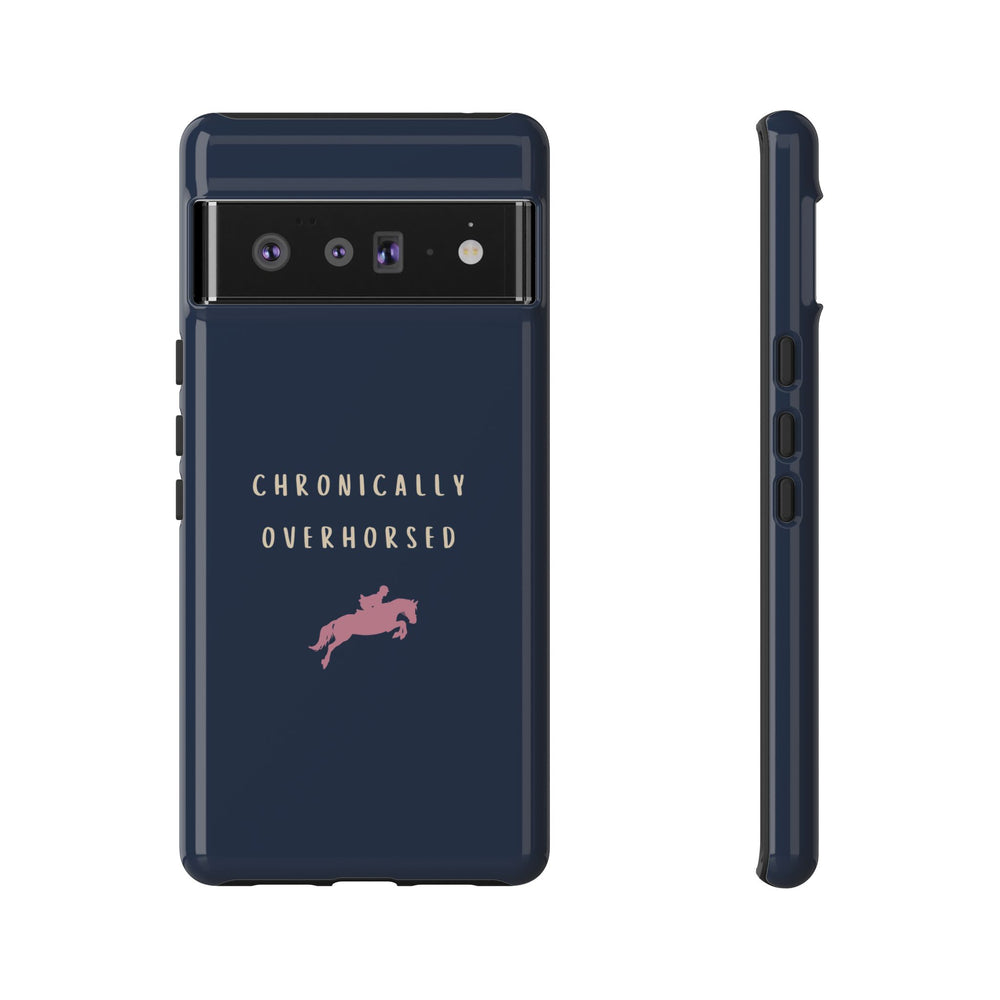 Navy & Pink "Chronically Overhorsed" Case