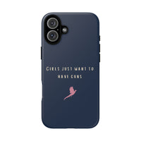 Navy & Pink 'Girls Just Want To Have Guns' Case (Pheasant)