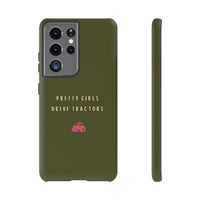 Green & Pink 'Pretty Girls Drive Tractors' Case