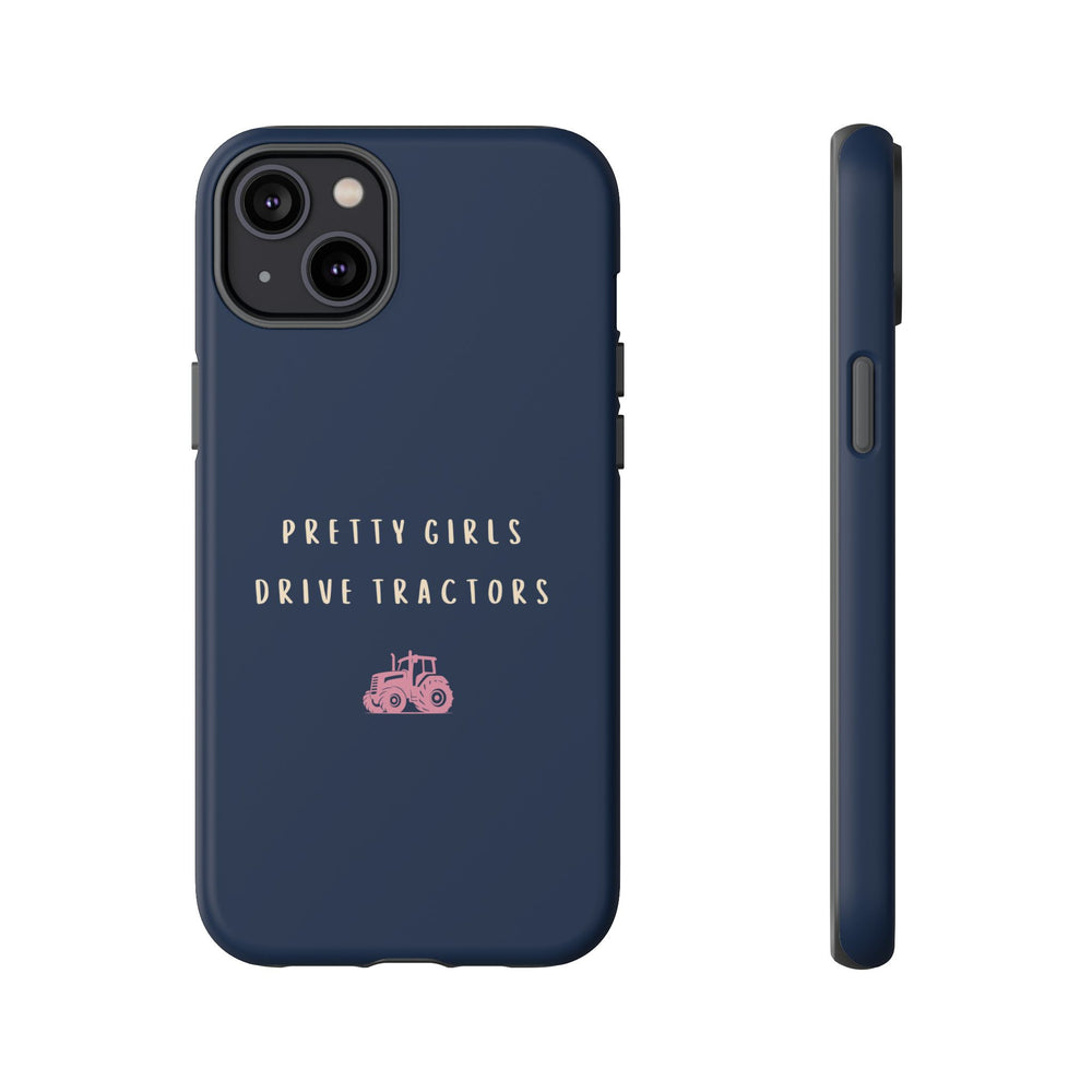 Navy & Pink 'Pretty Girls Drive Tractors' Case