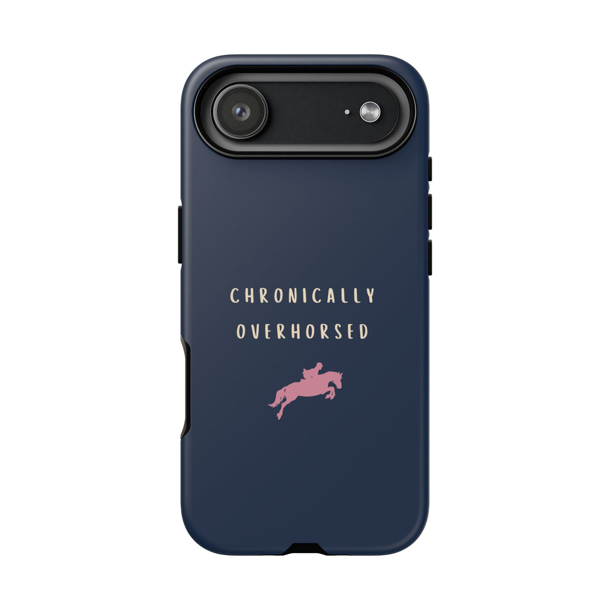 Navy & Pink "Chronically Overhorsed" Case