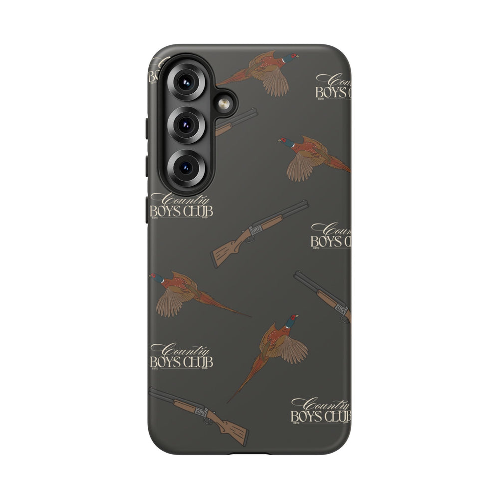 Charcoal 'Boys Pheasants & Shotguns' Case  | CBC x Country Cases