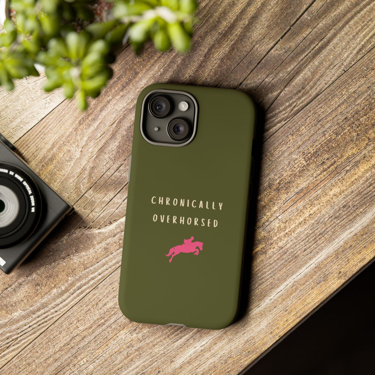 Green & Pink Chronically Overhorsed Case