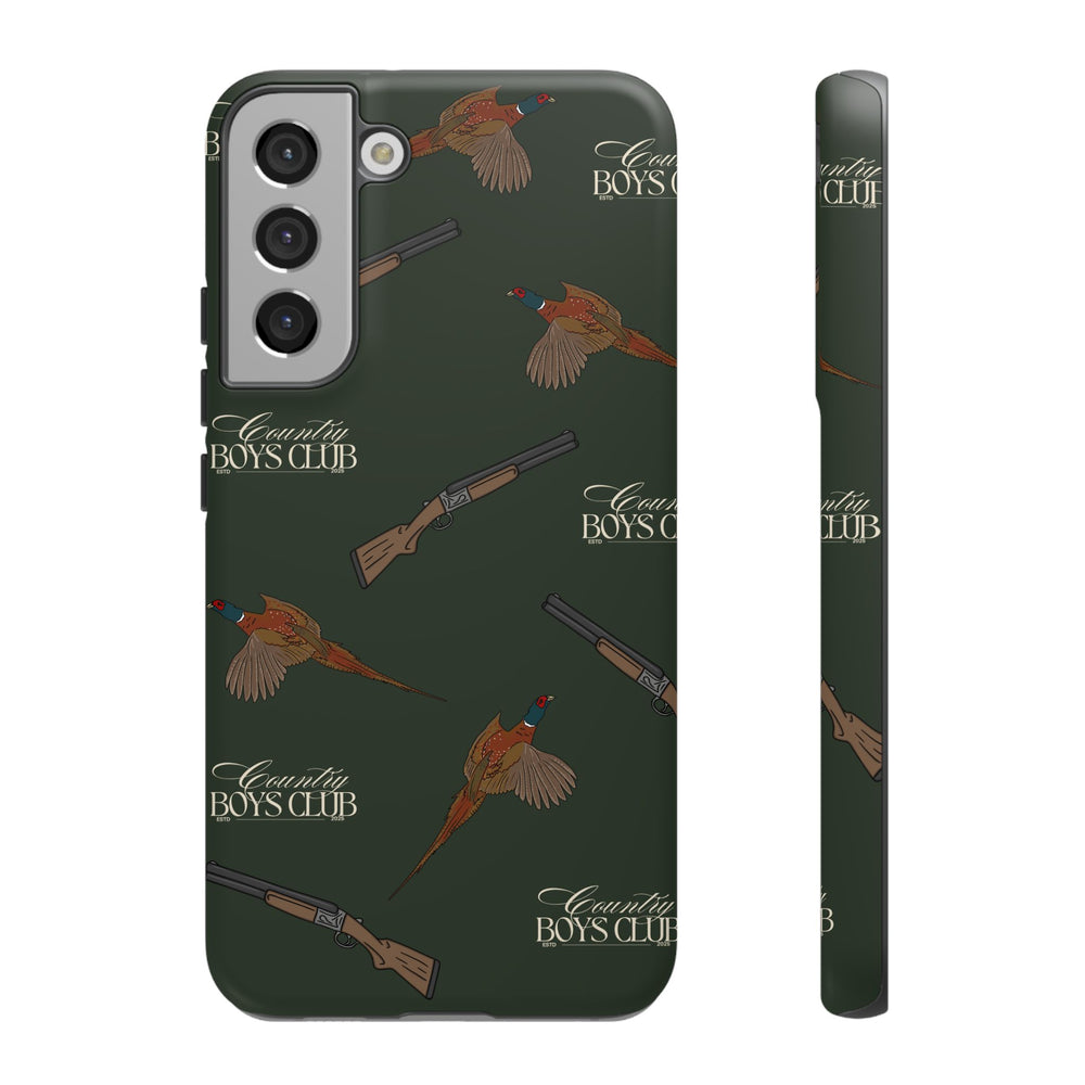 Field Green 'Boys Pheasants & Shotguns' Case  | CBC x Country Cases