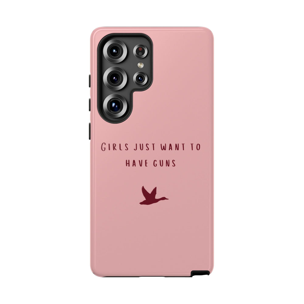 Pink & Burgundy 'Girls Just Want To Have Guns' Case (Mallard)