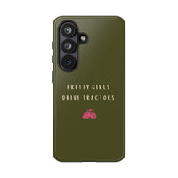 Green & Pink 'Pretty Girls Drive Tractors' Case