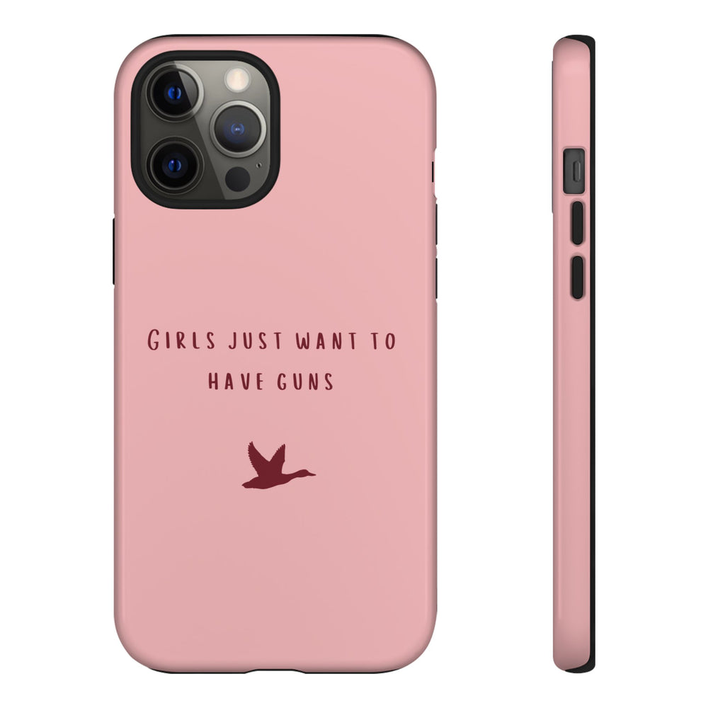 Pink & Burgundy 'Girls Just Want To Have Guns' Case (Mallard)