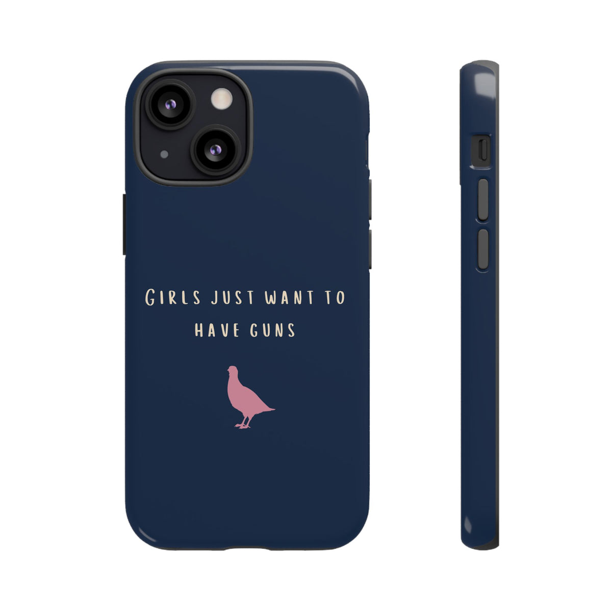 Navy & Pink 'Girls Just Want To Have Guns' Case (Partridge)
