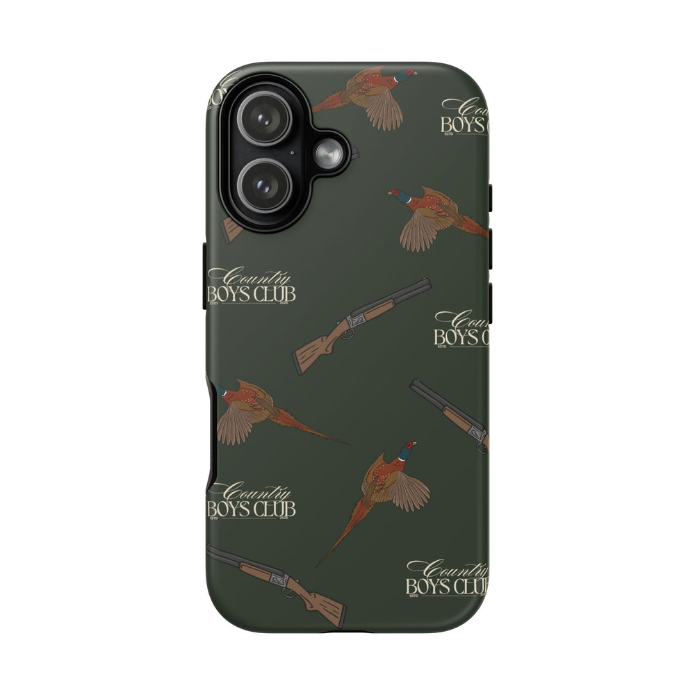 Field Green 'Boys Pheasants & Shotguns' Case  | CBC x Country Cases
