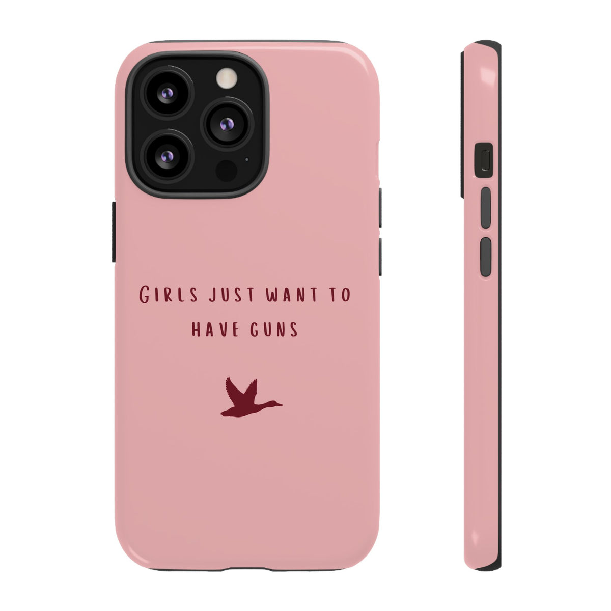 Pink & Burgundy 'Girls Just Want To Have Guns' Case (Mallard)