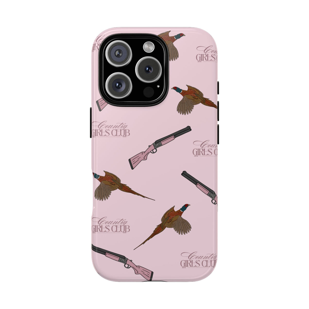 Pink 'Girls Pheasants & Shotguns' Case  | CGC x Country Cases