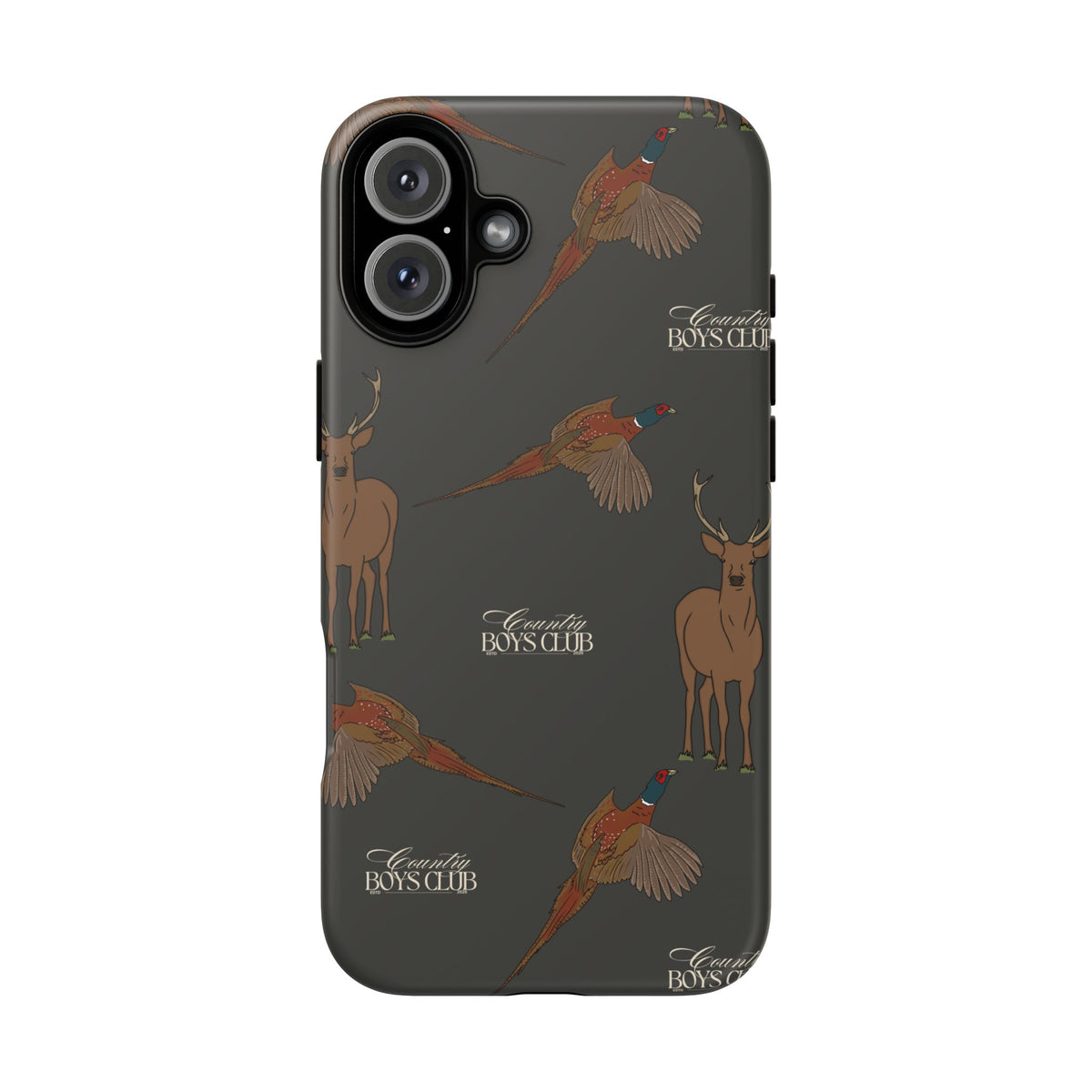 Charcoal 'Boys Stags & Pheasants' Case  | CBC x Country Cases