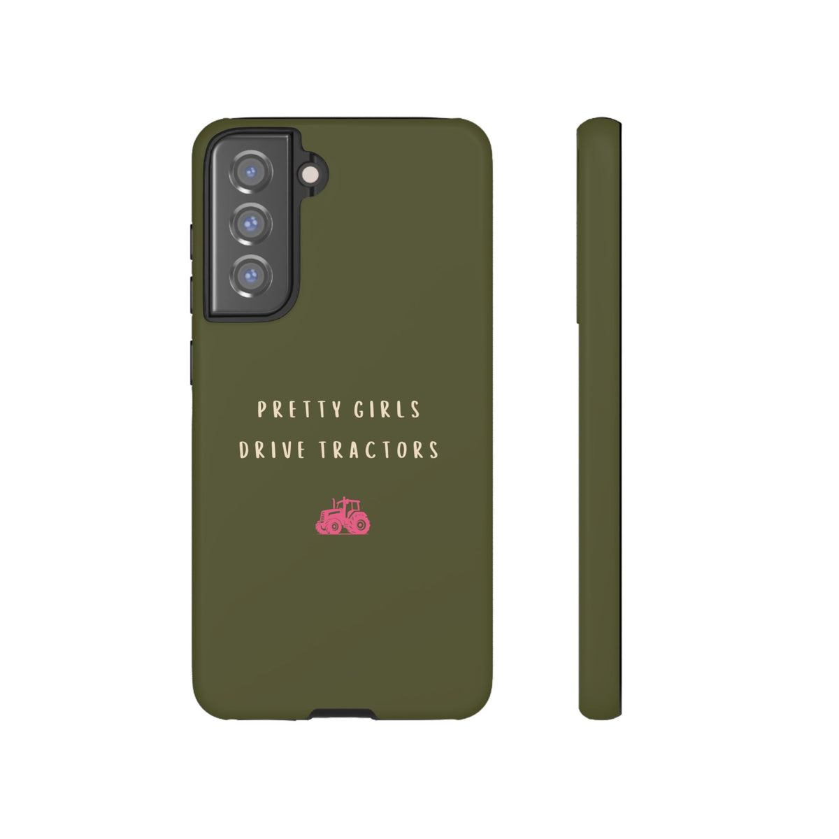 Green & Pink 'Pretty Girls Drive Tractors' Case