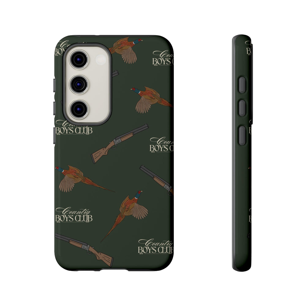 Field Green 'Boys Pheasants & Shotguns' Case  | CBC x Country Cases