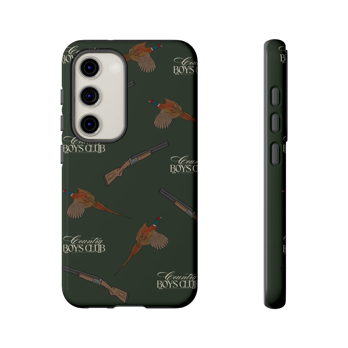 Field Green 'Boys Pheasants & Shotguns' Case  | CBC x Country Cases