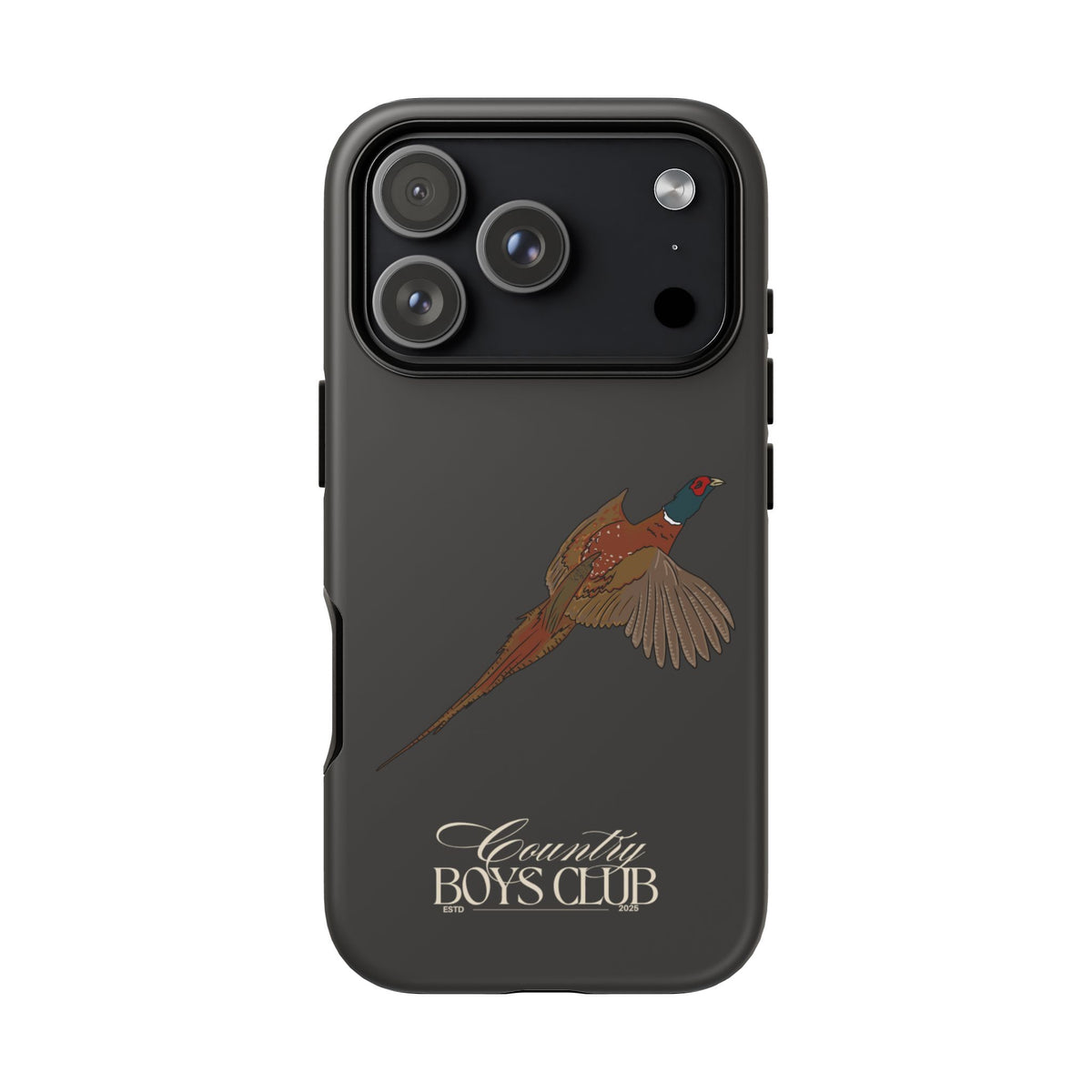Charcoal 'Country Boys Club Pheasant' Case  | CGC x Country Cases