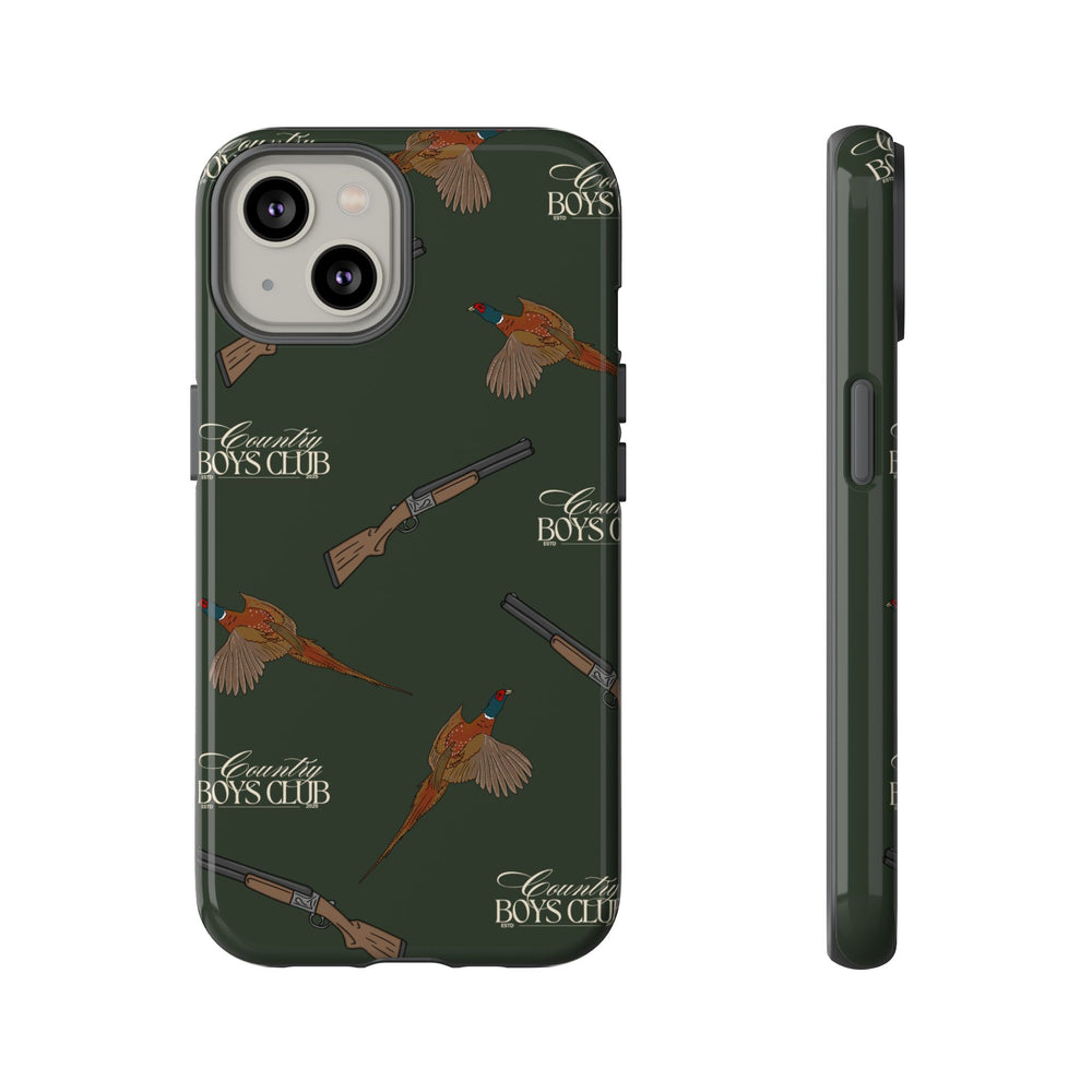 Field Green 'Boys Pheasants & Shotguns' Case  | CBC x Country Cases