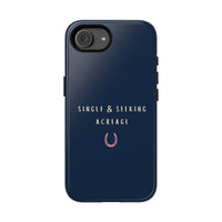 Navy & Pink 'Single & Seeking Acreage' Case