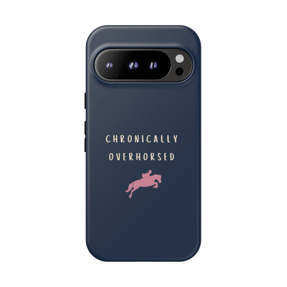 Navy & Pink "Chronically Overhorsed" Case
