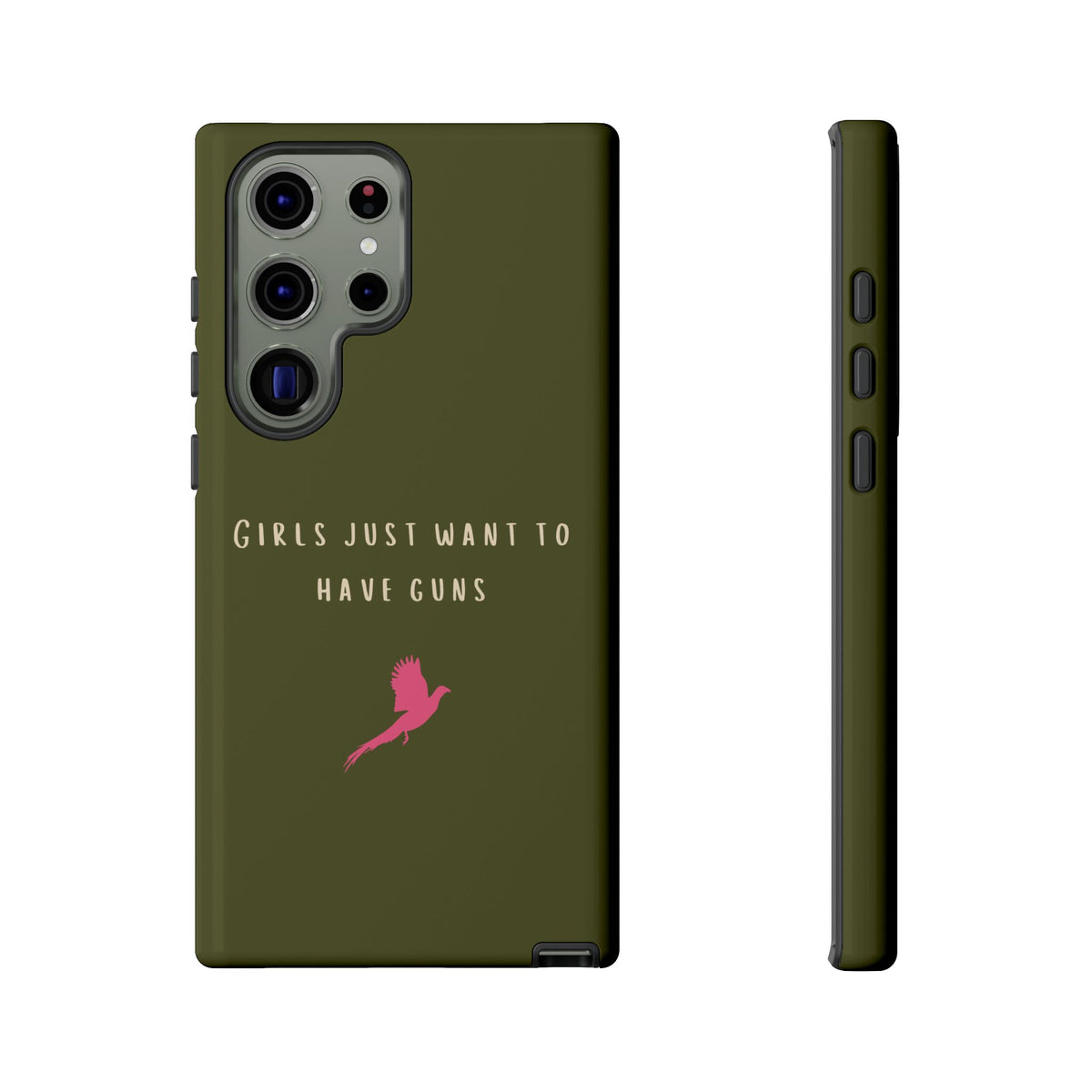 Green & Pink 'Girls Just Want To Have Guns' Case (Pheasant)