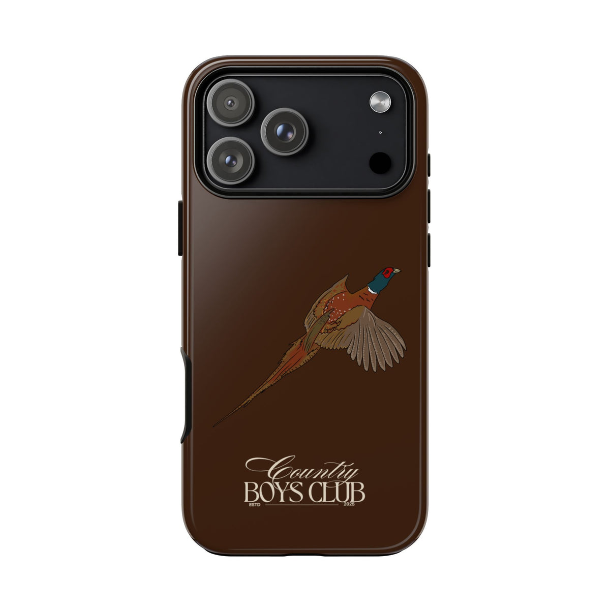 Chestnut Brown 'Country Boys Club Pheasant' Case  | CBC x Country Cases