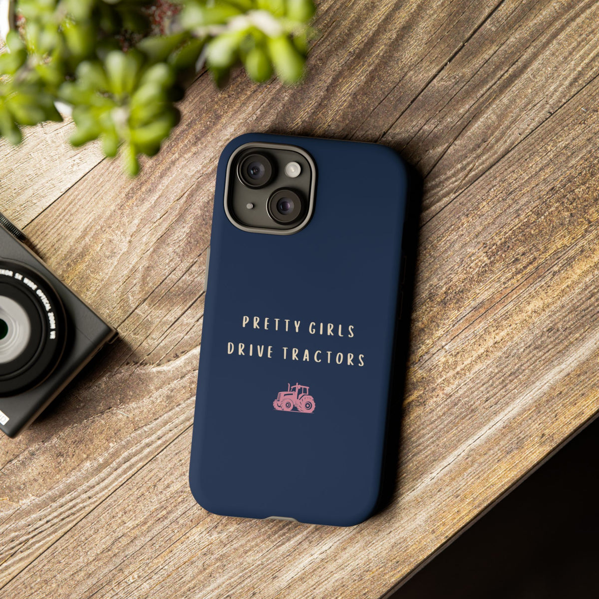 Navy & Pink 'Pretty Girls Drive Tractors' Case