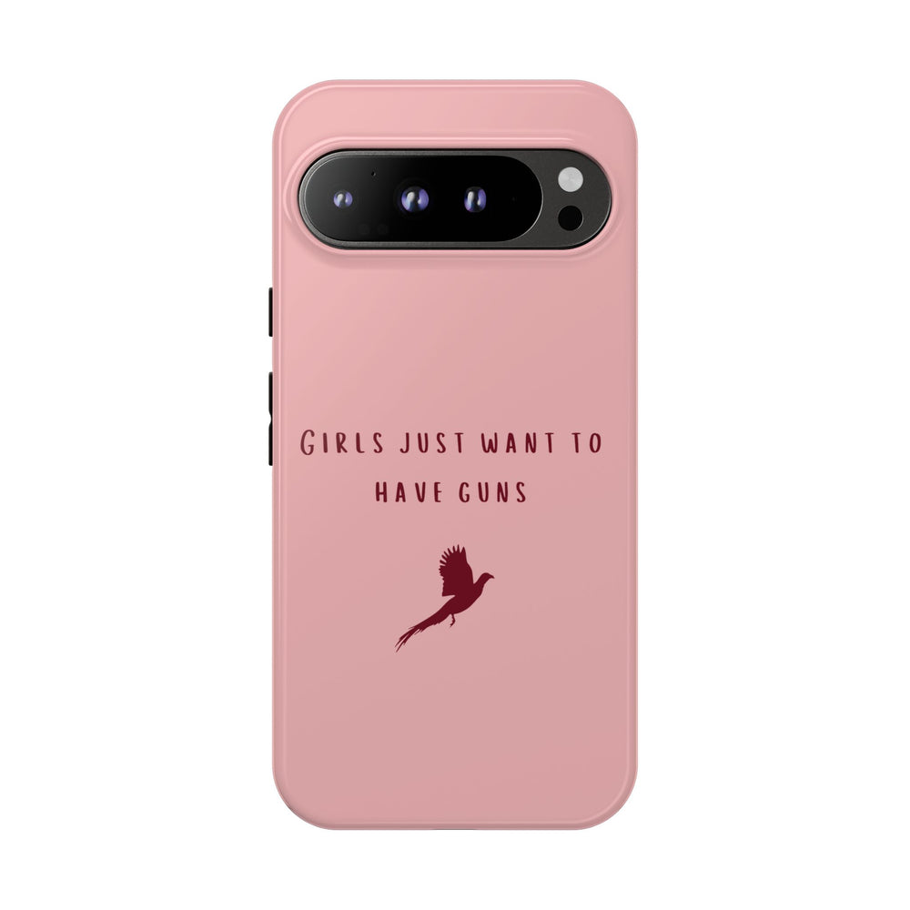 Pink & Burgundy 'Girls Just Want To Have Guns' Case (Pheasant)