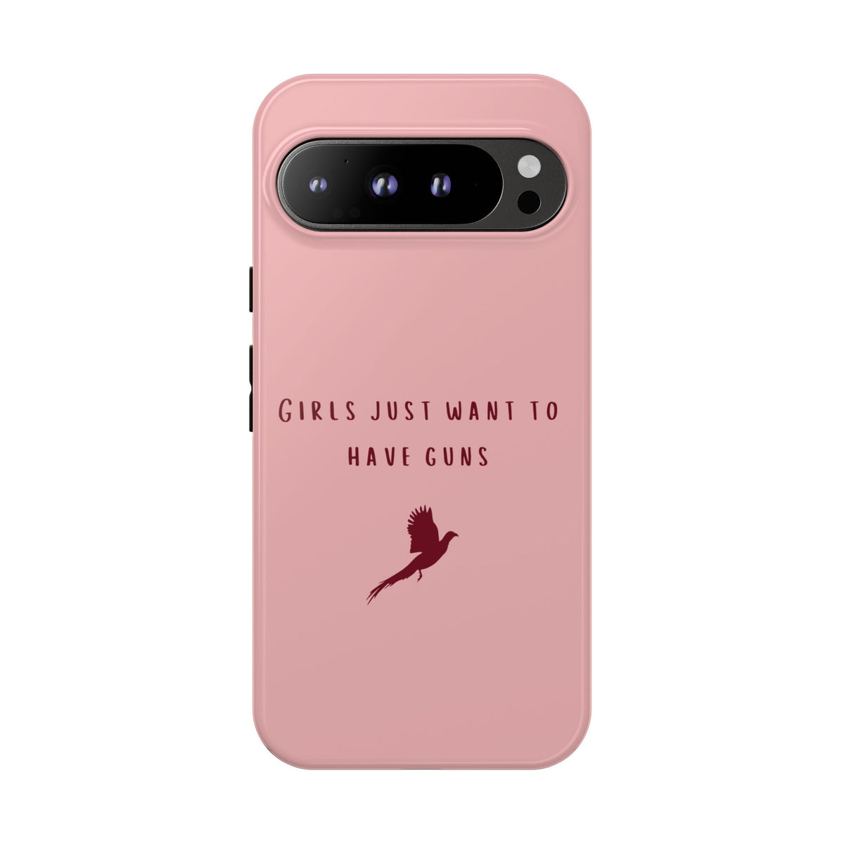 Pink & Burgundy 'Girls Just Want To Have Guns' Case (Pheasant)