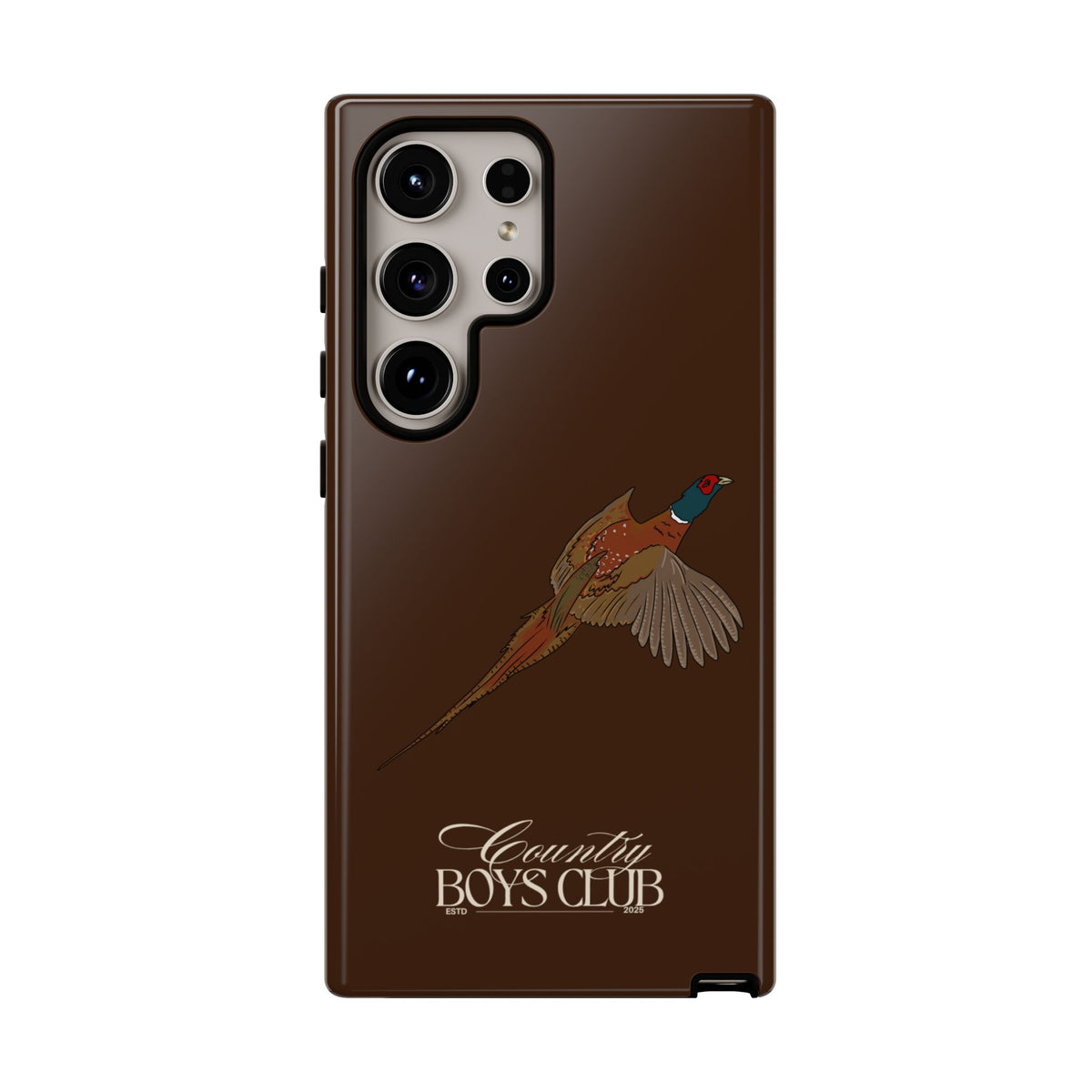 Chestnut Brown 'Country Boys Club Pheasant' Case  | CBC x Country Cases