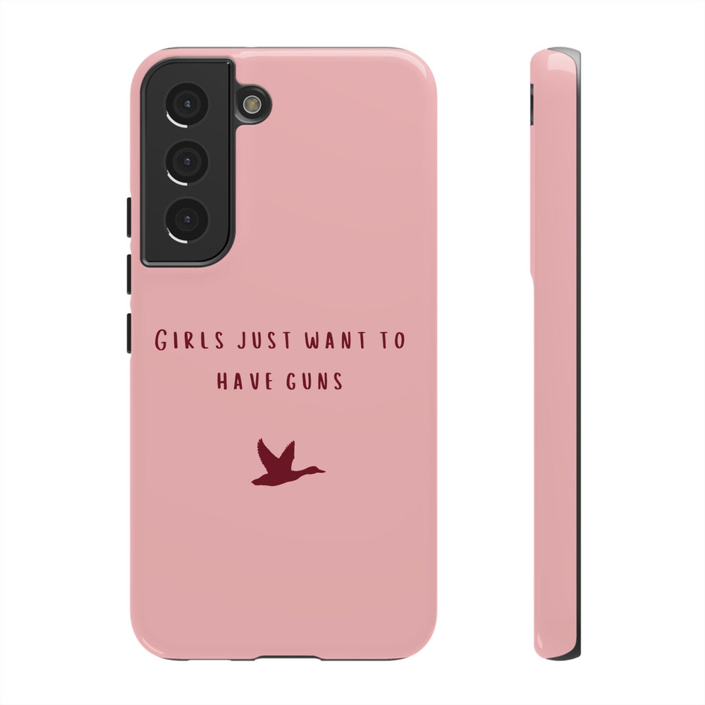 Pink & Burgundy 'Girls Just Want To Have Guns' Case (Mallard)