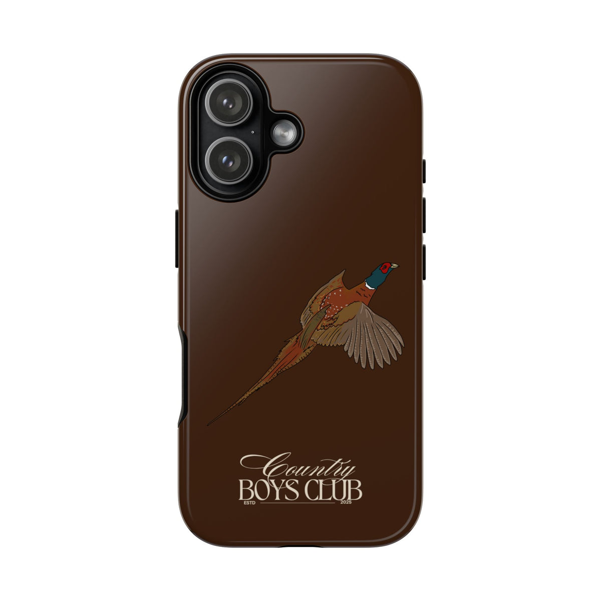 Chestnut Brown 'Country Boys Club Pheasant' Case  | CBC x Country Cases