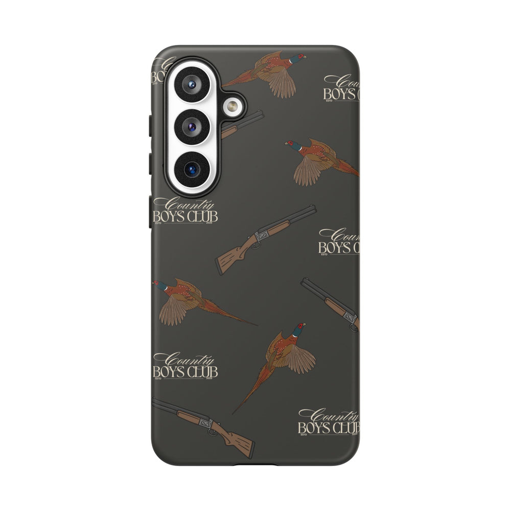 Charcoal 'Boys Pheasants & Shotguns' Case  | CBC x Country Cases